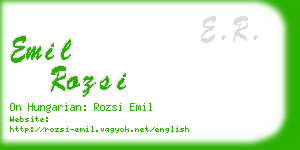 emil rozsi business card